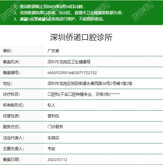 深圳侨诺口腔资质