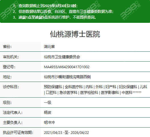 仙桃源博士医院资质