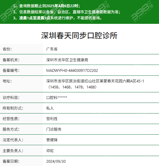 深圳春天同步齿科资质